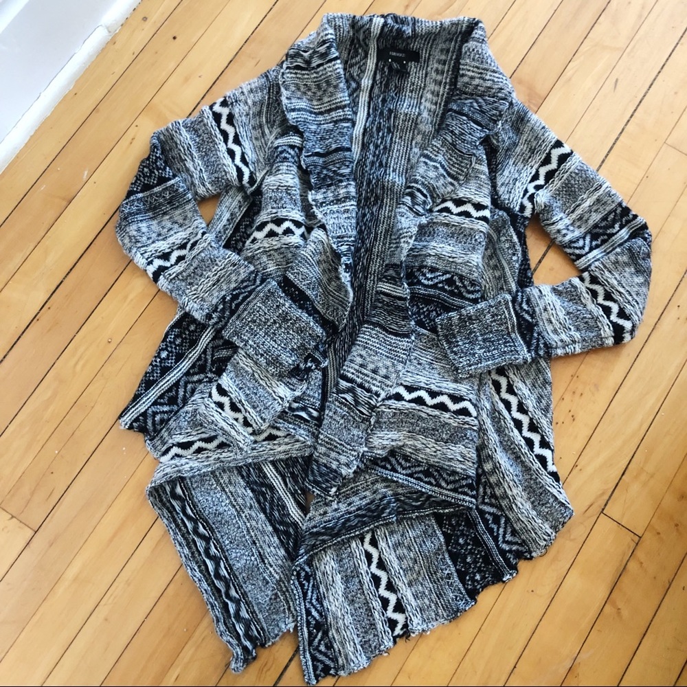 🖤 Women’s Pattern Knit Drape Front Cardigan 🖤